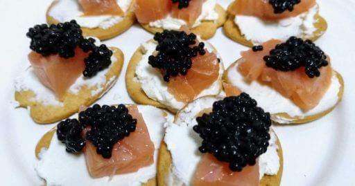 queso manchego y caviar